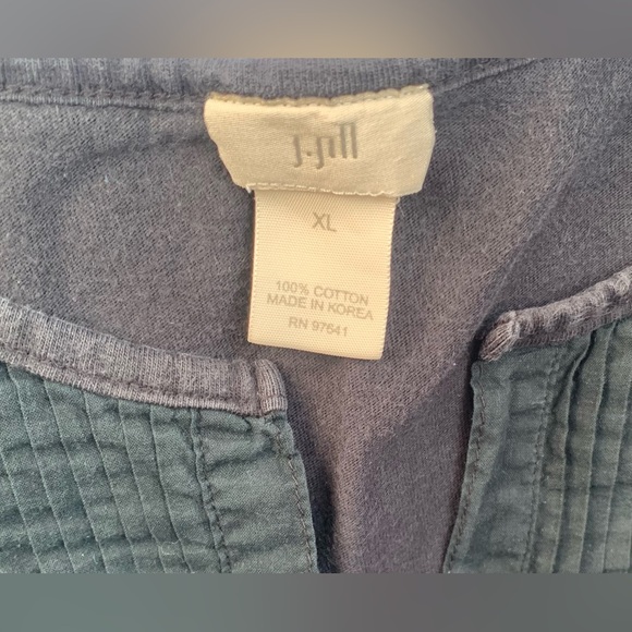 J. JILL tunic shirt pintuck V-Neck cotton, Ladies,  Size XL - Picture 6 of 9